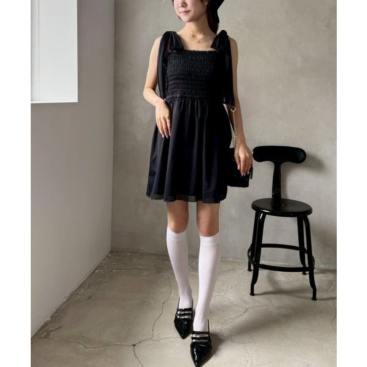 【one after another】肩リボンシャーリングビスチェ | NICE CLAUP / OLIVE des OLIVE　OUTLET | 詳細画像14 