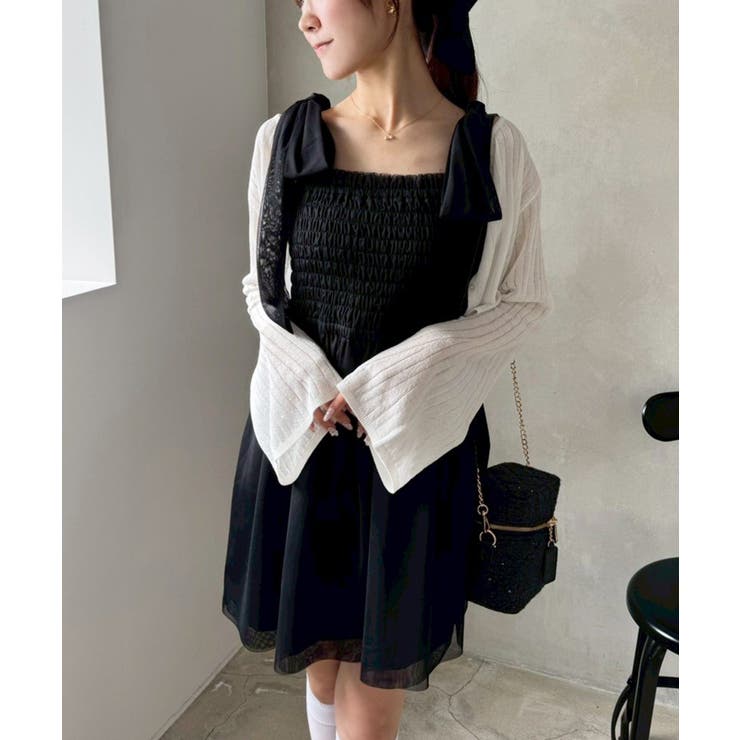 【one after another】肩リボンシャーリングビスチェ | NICE CLAUP / OLIVE des OLIVE　OUTLET | 詳細画像19 