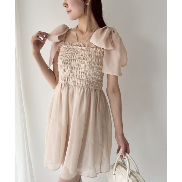 【one after another】肩リボンシャーリングビスチェ | NICE CLAUP / OLIVE des OLIVE　OUTLET | 詳細画像28 