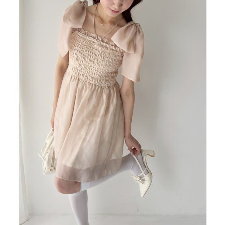 【one after another】肩リボンシャーリングビスチェ | NICE CLAUP / OLIVE des OLIVE　OUTLET | 詳細画像30 