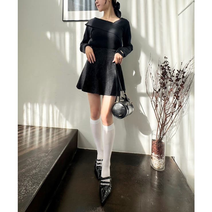 【one after another】韓国っぽアシンメトリーニット | NICE CLAUP / OLIVE des OLIVE　OUTLET | 詳細画像8 