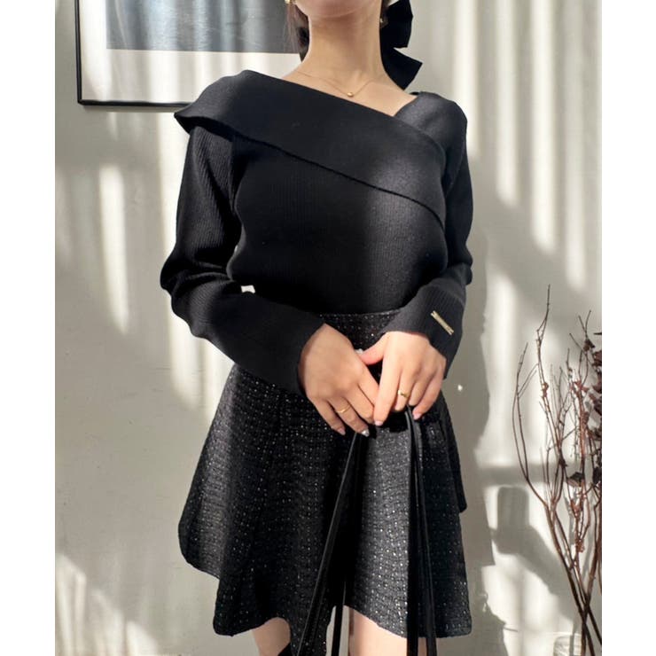 【one after another】韓国っぽアシンメトリーニット | NICE CLAUP / OLIVE des OLIVE　OUTLET | 詳細画像9 