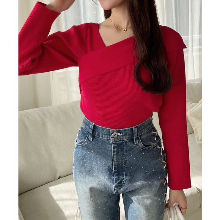 【one after another】韓国っぽアシンメトリーニット | NICE CLAUP / OLIVE des OLIVE　OUTLET | 詳細画像16 