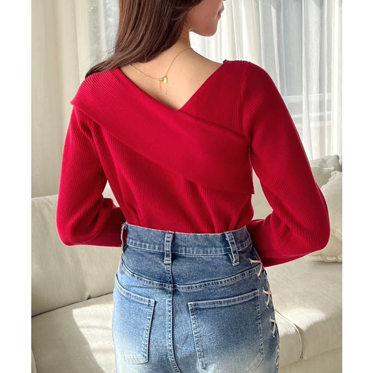 【one after another】韓国っぽアシンメトリーニット | NICE CLAUP / OLIVE des OLIVE　OUTLET | 詳細画像17 