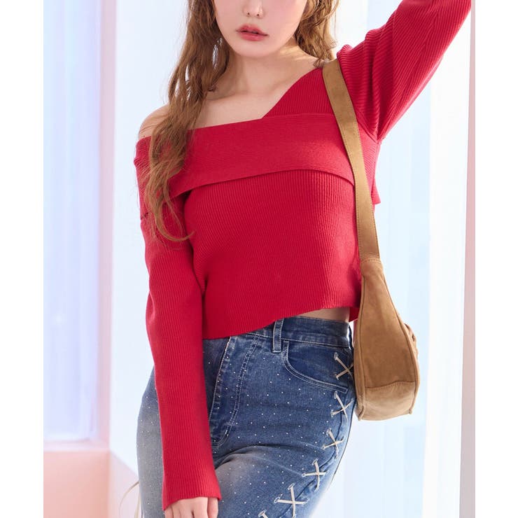 【one after another】韓国っぽアシンメトリーニット | NICE CLAUP / OLIVE des OLIVE　OUTLET | 詳細画像19 