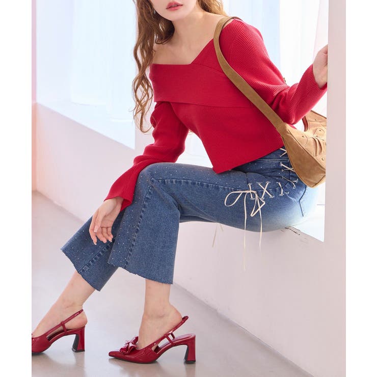 【one after another】韓国っぽアシンメトリーニット | NICE CLAUP / OLIVE des OLIVE　OUTLET | 詳細画像21 