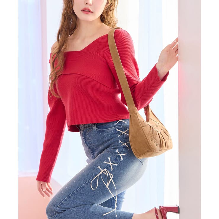 【one after another】韓国っぽアシンメトリーニット | NICE CLAUP / OLIVE des OLIVE　OUTLET | 詳細画像23 