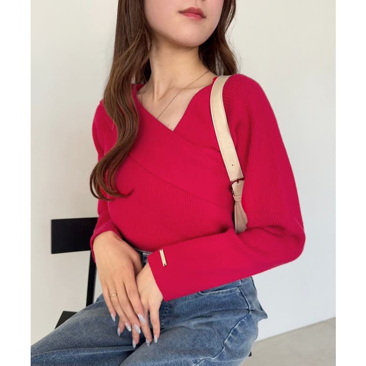 one after another】韓国っぽアシンメトリーニット[品番：NCLW0016983