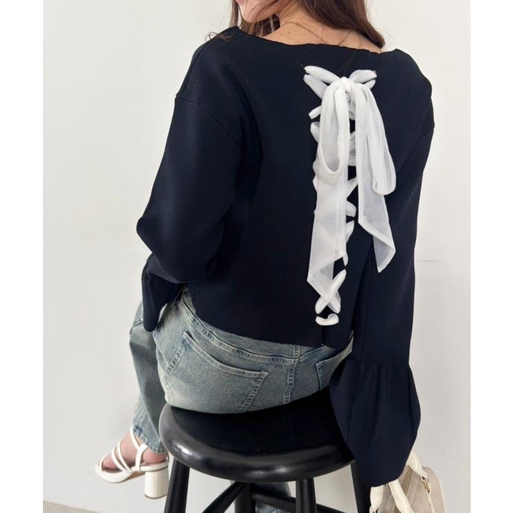 【one after another】バックリボンテレコトップス | NICE CLAUP / OLIVE des OLIVE　OUTLET | 詳細画像21 