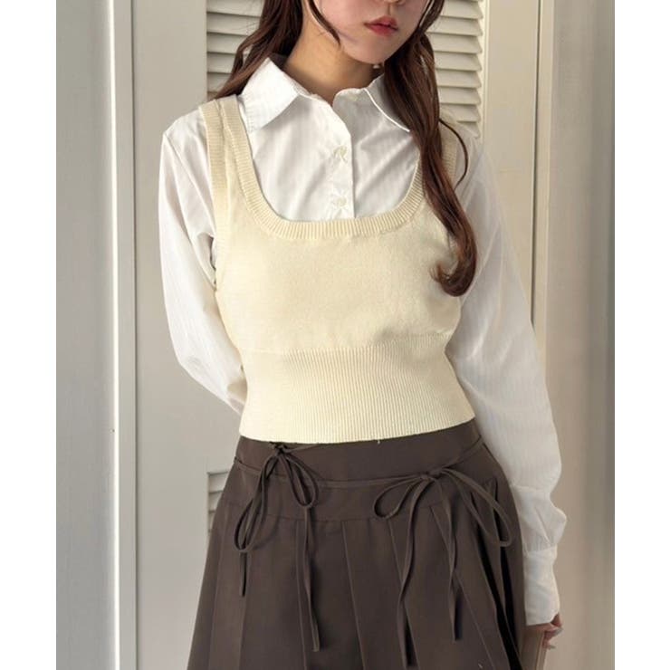 【one after another】ベストドッキングシャツ | NICE CLAUP / OLIVE des OLIVE　OUTLET | 詳細画像2 