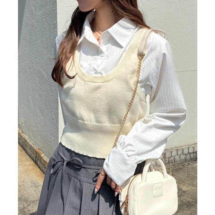 【one after another】ベストドッキングシャツ | NICE CLAUP / OLIVE des OLIVE　OUTLET | 詳細画像18 