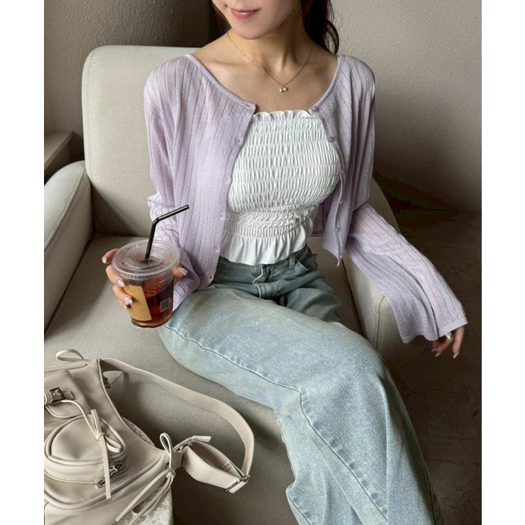 【one after another】ラメ混シアーカーデ | NICE CLAUP / OLIVE des OLIVE　OUTLET | 詳細画像17 