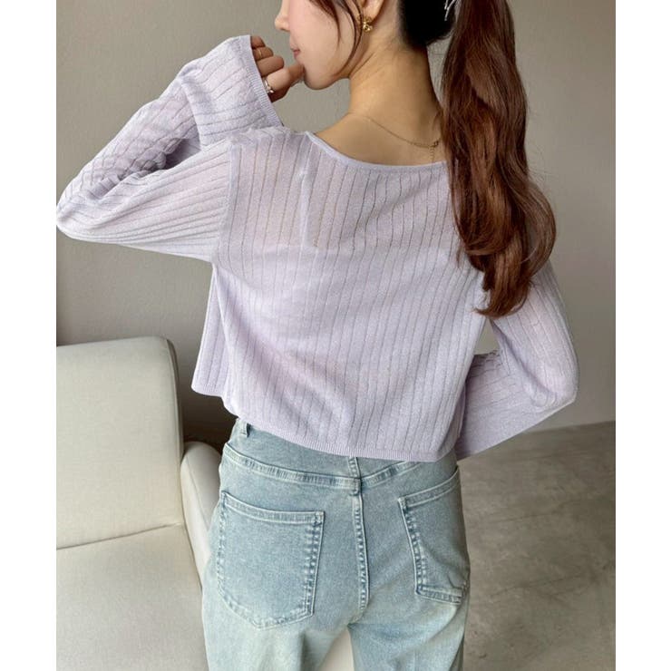 【one after another】ラメ混シアーカーデ | NICE CLAUP / OLIVE des OLIVE　OUTLET | 詳細画像21 