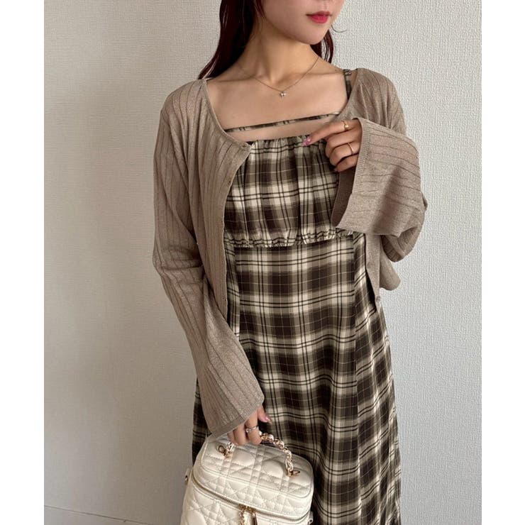 モカ | 【one after another】ラメ混シアーカーデ | NICE CLAUP / OLIVE des OLIVE　OUTLET