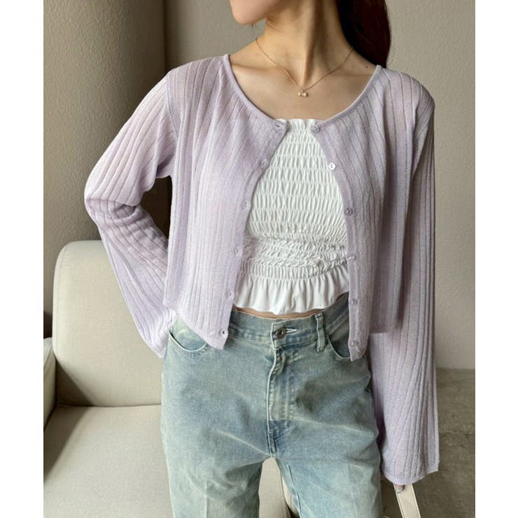 ラベンダー | 【one after another】ラメ混シアーカーデ | NICE CLAUP / OLIVE des OLIVE　OUTLET