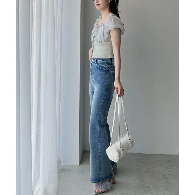 【one after another】オフショルクロスリボンニット | NICE CLAUP / OLIVE des OLIVE　OUTLET | 詳細画像4 