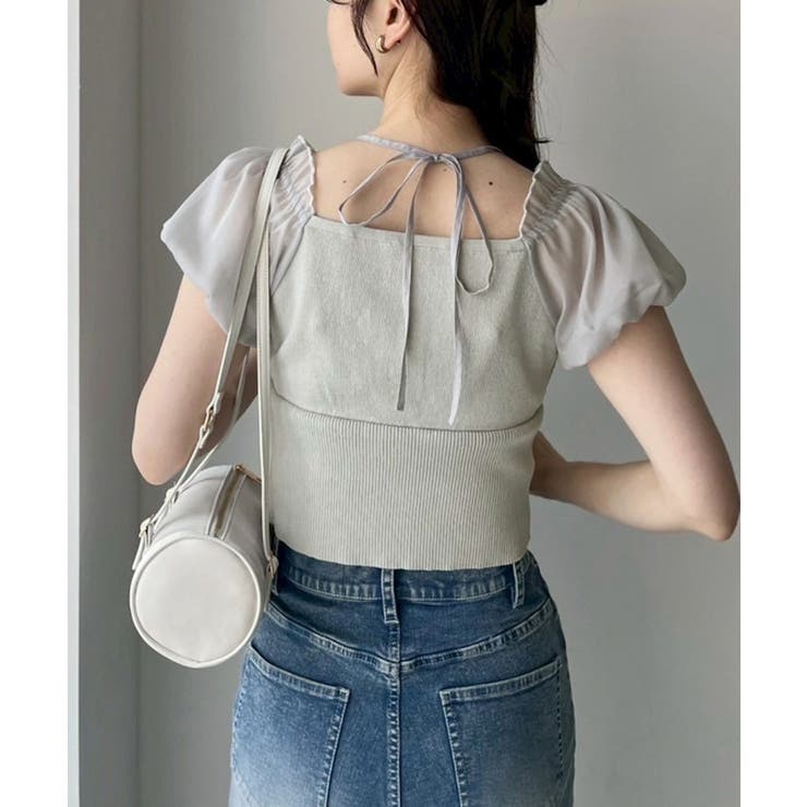 【one after another】オフショルクロスリボンニット | NICE CLAUP / OLIVE des OLIVE　OUTLET | 詳細画像9 