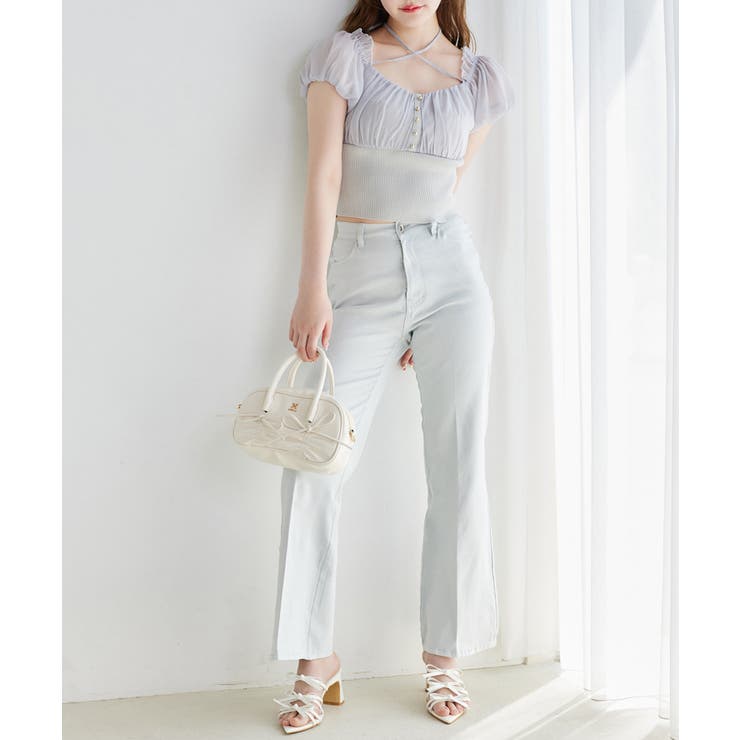 【one after another】オフショルクロスリボンニット | NICE CLAUP / OLIVE des OLIVE　OUTLET | 詳細画像10 