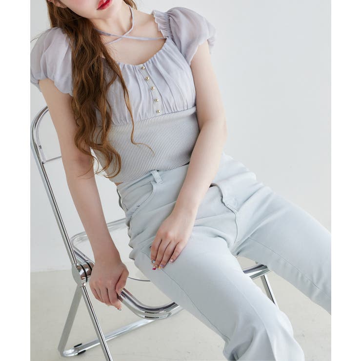 【one after another】オフショルクロスリボンニット | NICE CLAUP / OLIVE des OLIVE　OUTLET | 詳細画像13 