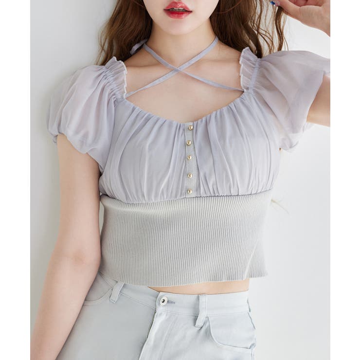 【one after another】オフショルクロスリボンニット | NICE CLAUP / OLIVE des OLIVE　OUTLET | 詳細画像14 