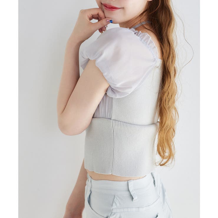 【one after another】オフショルクロスリボンニット | NICE CLAUP / OLIVE des OLIVE　OUTLET | 詳細画像15 