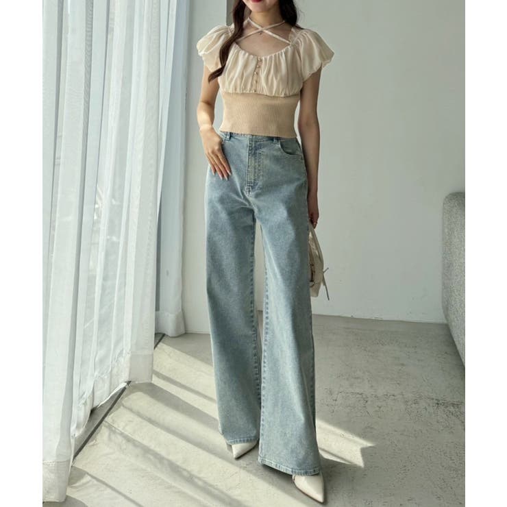 【one after another】オフショルクロスリボンニット | NICE CLAUP / OLIVE des OLIVE　OUTLET | 詳細画像16 