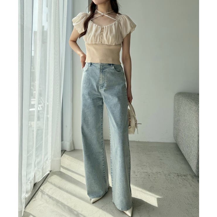 【one after another】オフショルクロスリボンニット | NICE CLAUP / OLIVE des OLIVE　OUTLET | 詳細画像17 