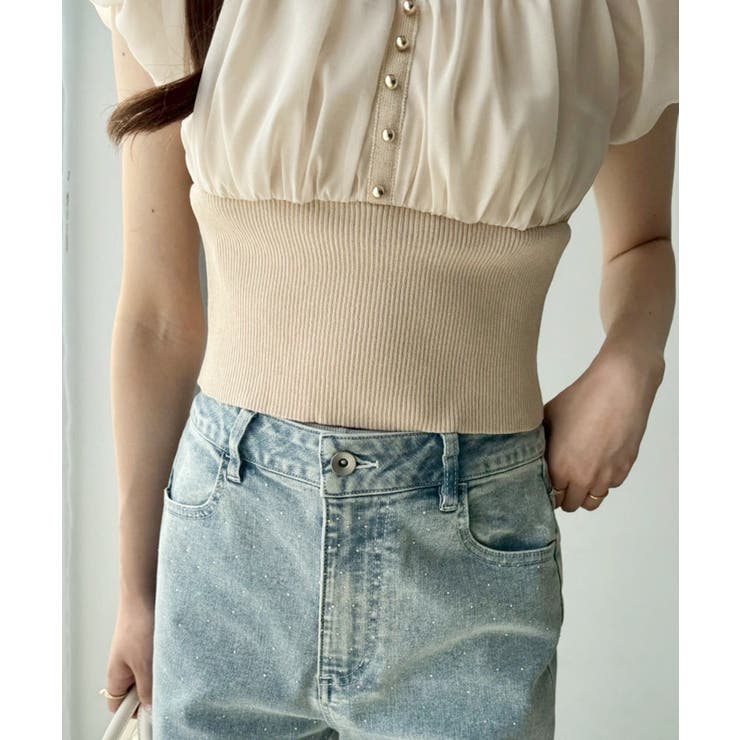 【one after another】オフショルクロスリボンニット | NICE CLAUP / OLIVE des OLIVE　OUTLET | 詳細画像20 