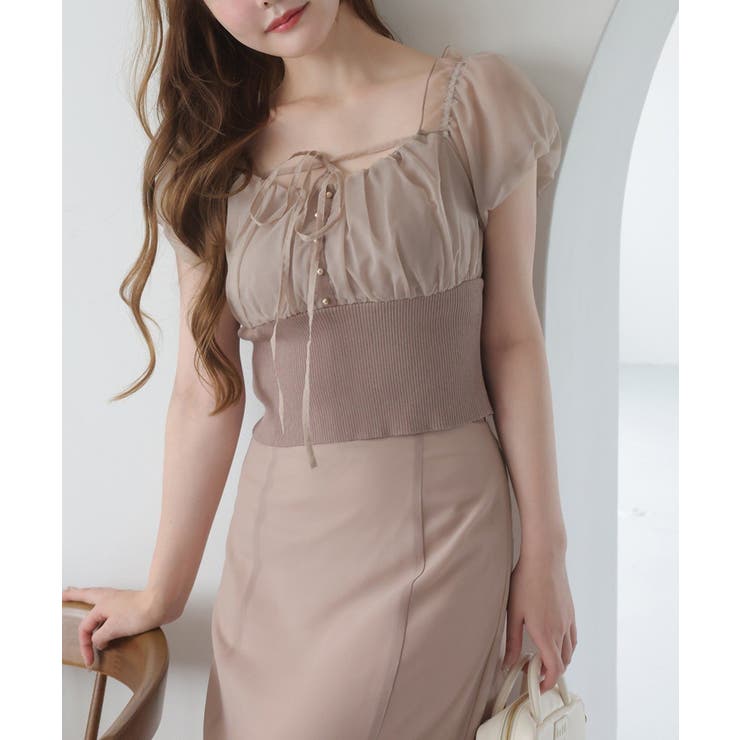 【one after another】オフショルクロスリボンニット | NICE CLAUP / OLIVE des OLIVE　OUTLET | 詳細画像36 