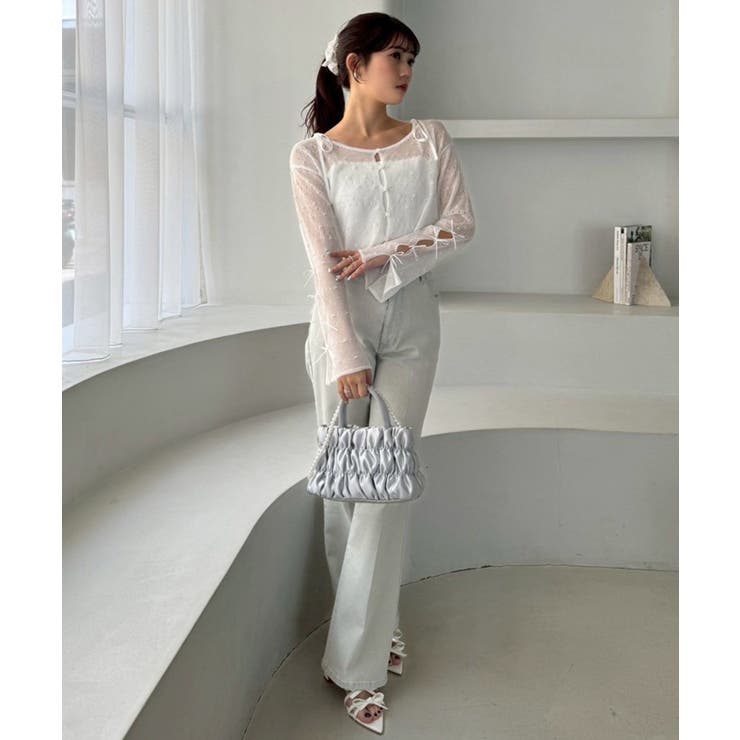 【one after another】インナー×袖リボンカーデアンサンブル | NICE CLAUP / OLIVE des OLIVE　OUTLET | 詳細画像5 