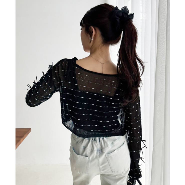 【one after another】インナー×袖リボンカーデアンサンブル | NICE CLAUP / OLIVE des OLIVE　OUTLET | 詳細画像11 