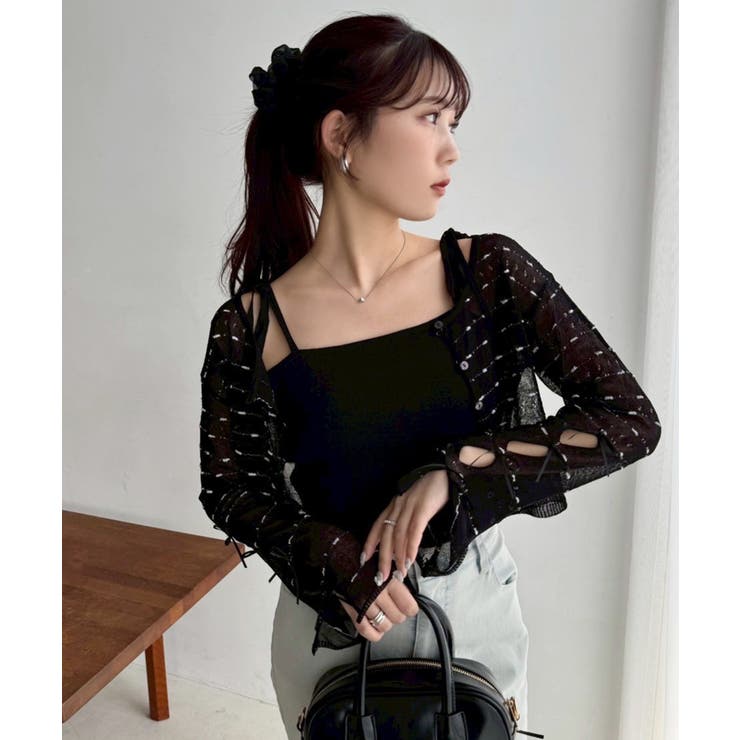 【one after another】インナー×袖リボンカーデアンサンブル | NICE CLAUP / OLIVE des OLIVE　OUTLET | 詳細画像12 