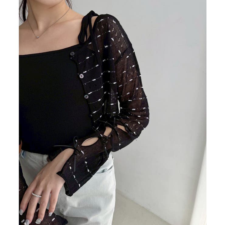 【one after another】インナー×袖リボンカーデアンサンブル | NICE CLAUP / OLIVE des OLIVE　OUTLET | 詳細画像14 