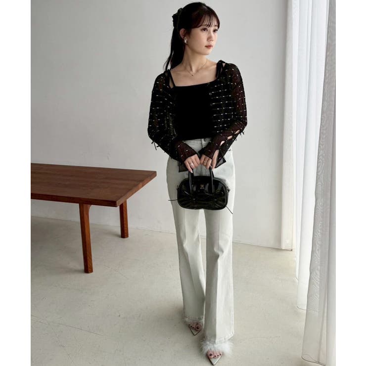 【one after another】インナー×袖リボンカーデアンサンブル | NICE CLAUP / OLIVE des OLIVE　OUTLET | 詳細画像15 