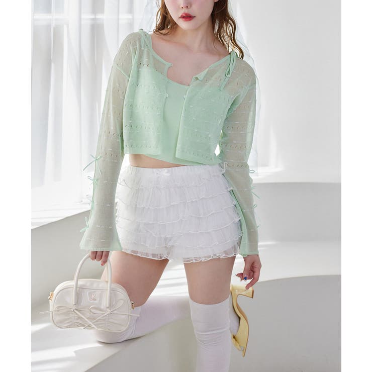 【one after another】インナー×袖リボンカーデアンサンブル | NICE CLAUP / OLIVE des OLIVE　OUTLET | 詳細画像19 