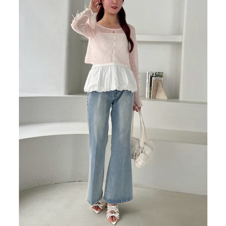 【one after another】インナー×袖リボンカーデアンサンブル | NICE CLAUP / OLIVE des OLIVE　OUTLET | 詳細画像38 