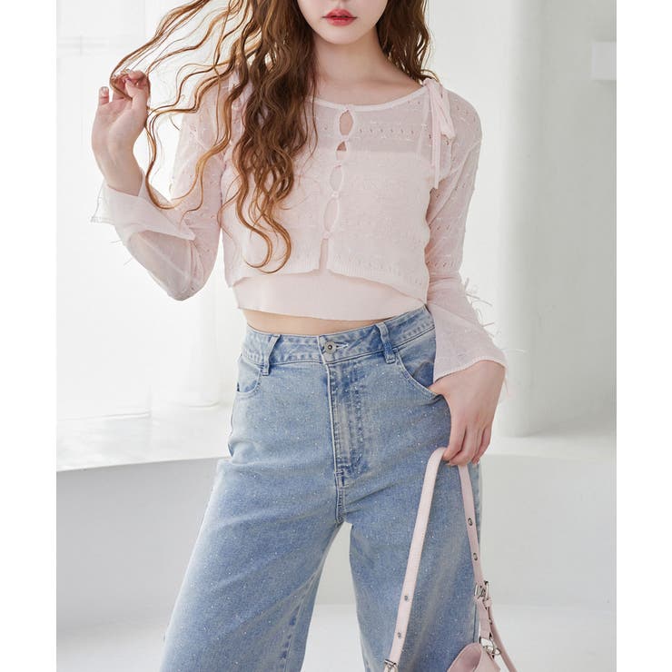 【one after another】インナー×袖リボンカーデアンサンブル | NICE CLAUP / OLIVE des OLIVE　OUTLET | 詳細画像47 