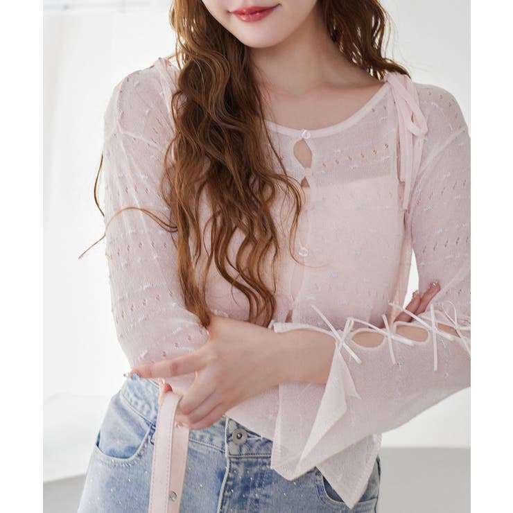 【one after another】インナー×袖リボンカーデアンサンブル | NICE CLAUP / OLIVE des OLIVE　OUTLET | 詳細画像49 