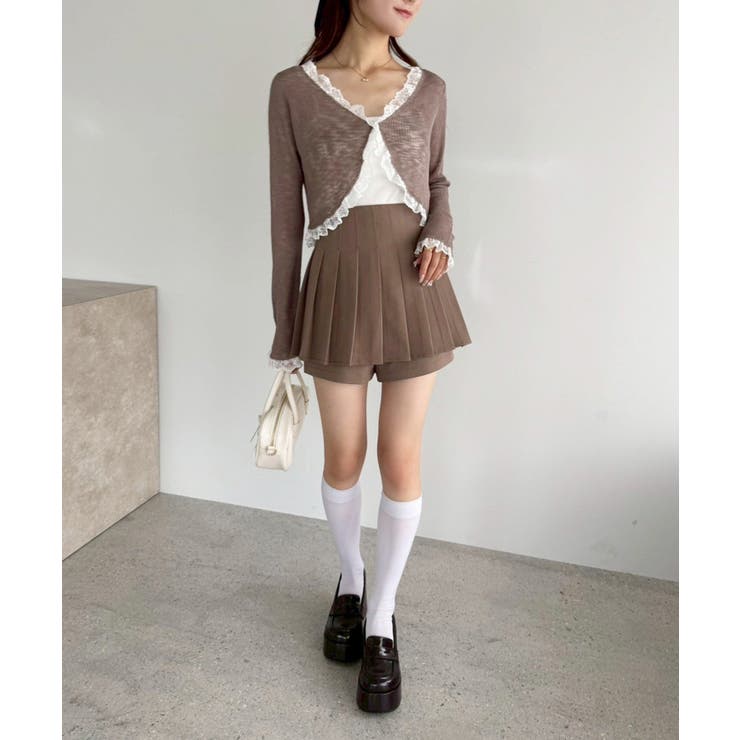 【one after another】レース切り替えカーデ | NICE CLAUP / OLIVE des OLIVE　OUTLET | 詳細画像4 