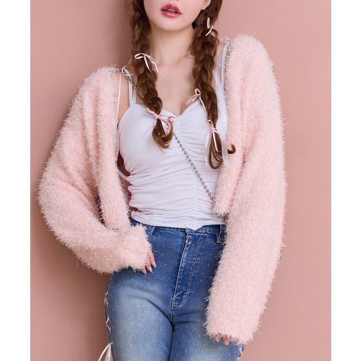 【one after another】肩リボンギャザーキャミ | NICE CLAUP / OLIVE des OLIVE　OUTLET | 詳細画像5 