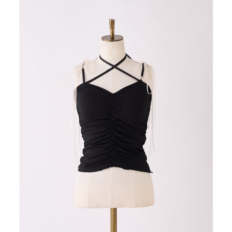 【one after another】肩リボンギャザーキャミ | NICE CLAUP / OLIVE des OLIVE　OUTLET | 詳細画像7 