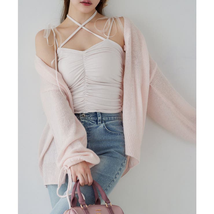 【one after another】肩リボンギャザーキャミ | NICE CLAUP / OLIVE des OLIVE　OUTLET | 詳細画像17 