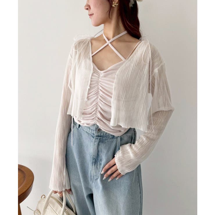 【one after another】肩リボンギャザーキャミ | NICE CLAUP / OLIVE des OLIVE　OUTLET | 詳細画像21 