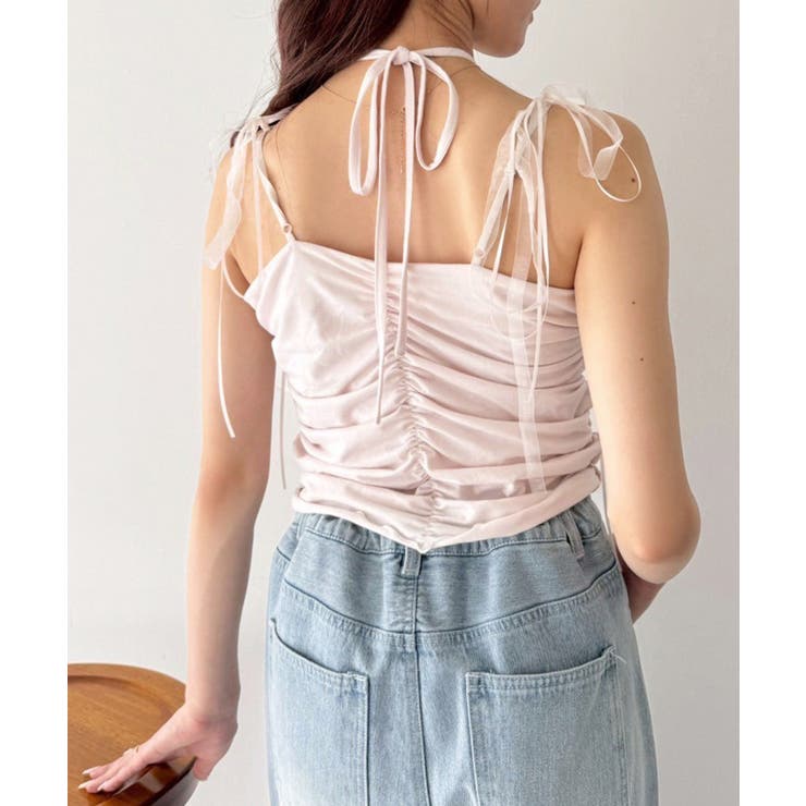 【one after another】肩リボンギャザーキャミ | NICE CLAUP / OLIVE des OLIVE　OUTLET | 詳細画像23 