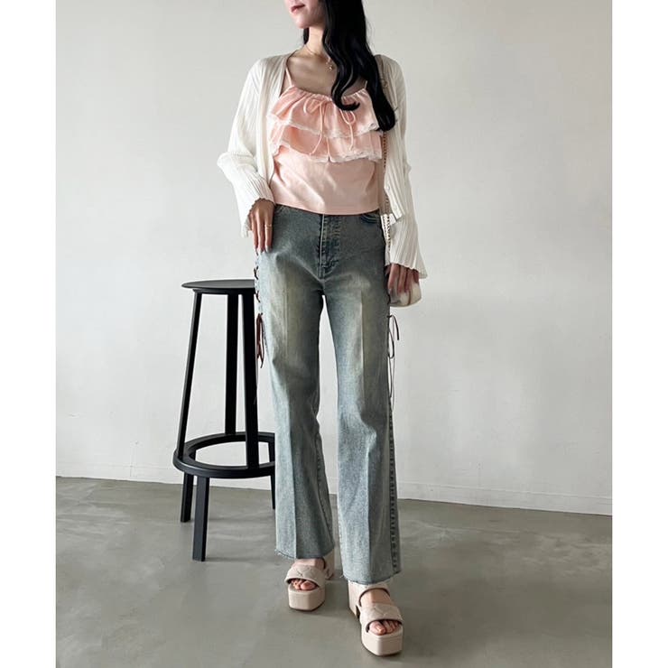 【one after another】フリルキャミソール  | NICE CLAUP / OLIVE des OLIVE　OUTLET | 詳細画像7 