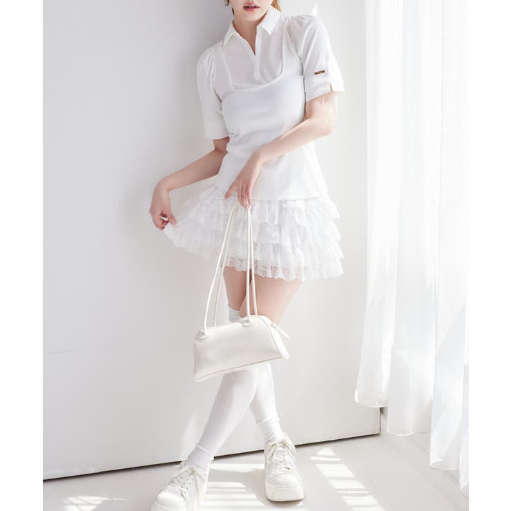 【one after another】シャツドッキング半袖トップス | NICE CLAUP / OLIVE des OLIVE　OUTLET | 詳細画像11 