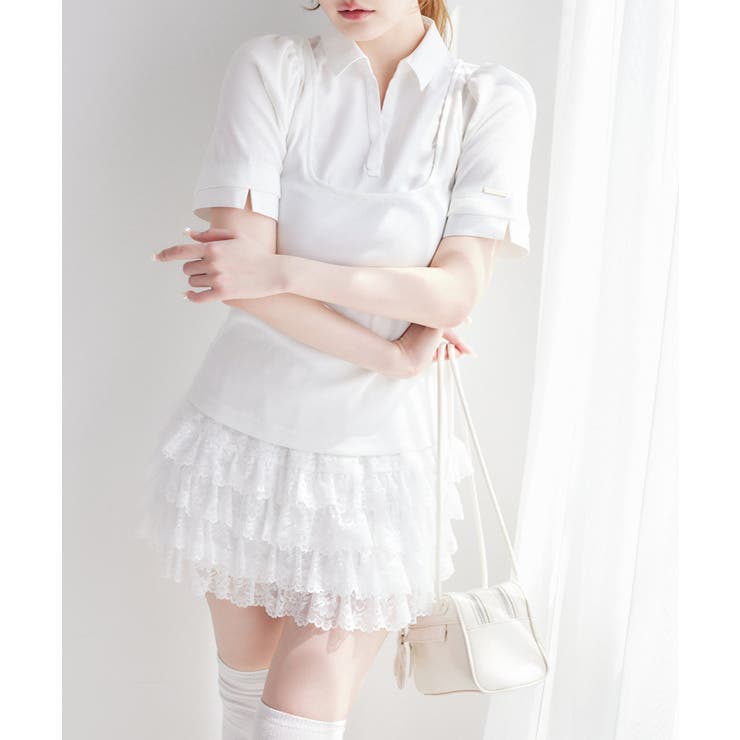 【one after another】シャツドッキング半袖トップス | NICE CLAUP / OLIVE des OLIVE　OUTLET | 詳細画像12 