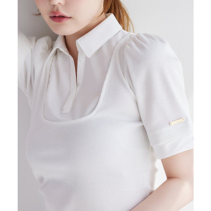 【one after another】シャツドッキング半袖トップス | NICE CLAUP / OLIVE des OLIVE　OUTLET | 詳細画像14 