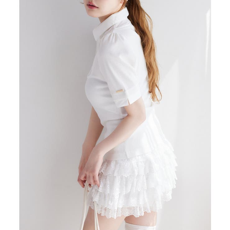 【one after another】シャツドッキング半袖トップス | NICE CLAUP / OLIVE des OLIVE　OUTLET | 詳細画像16 