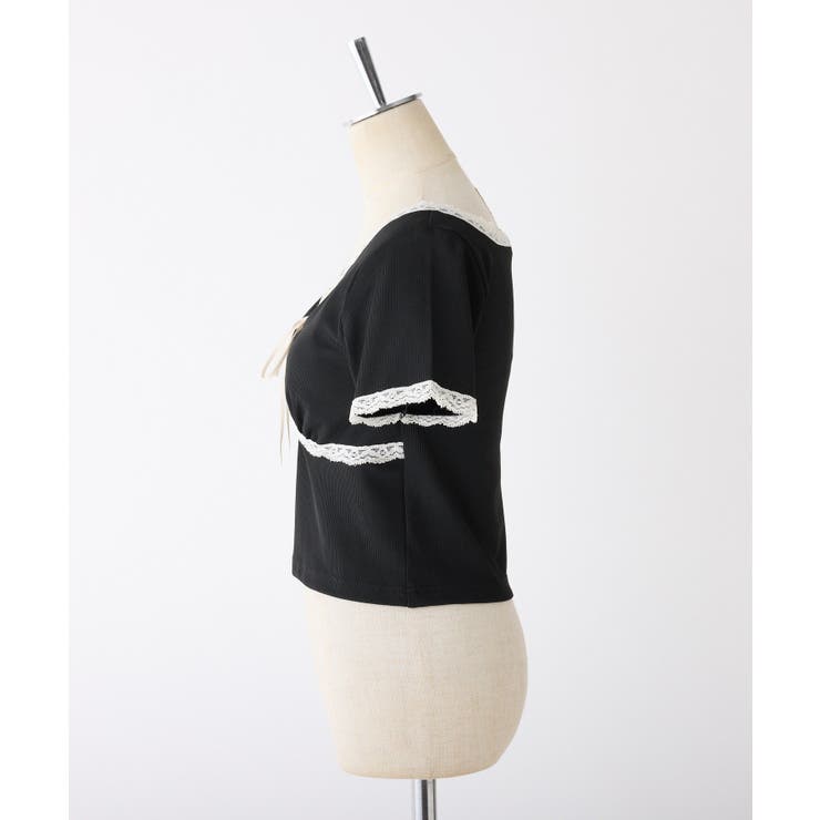 【one after another】カップ付/配色レーステレコトップス | NICE CLAUP / OLIVE des OLIVE　OUTLET | 詳細画像10 